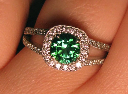 Pave Diamond Engagement Ring